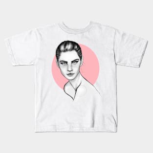 Pink Portrait Kids T-Shirt